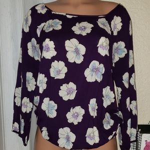 blouse long sleeve old navy floral print